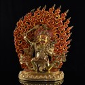 Hand Made Gold Gilded and Hand Painted Face 20" Achala - Chandamaharoshana Statue