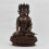 Hand Made Copper Alloy in Oxidation Finish 13.25" Crowned Sakyamuni Buddha Statue