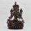 Hand Carved Copper Alloy in Oxidation Finish 13.75" Green Tara / Drolma Statue