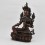 Hand Carved Copper Alloy in Oxidation Finish 13.75" Green Tara / Drolma Statue
