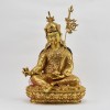 Hand Made Copper Alloy with Fully Gold Gilded 14" Guru Rinpoche Statue