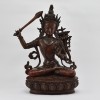 Hand Made Copper Alloy in Oxidation Finish 14.5" Manjushri / Jambiyang Statue