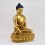 Hand Made Copper Alloy Gold Gilded and Hand Painted Face 15.5" Medicine Buddha Statue