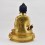 Hand Made Copper Alloy Gold Gilded and Hand Painted Face 15.5" Medicine Buddha Statue