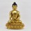Hand Made  Gold Gilded and Hand Painted Face 13" Shakyamuni Buddha Statue
