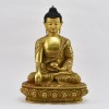 Hand Made Gold Gilded and Hand Painted Face 13" Sakyamuni Buddha / Tomba Statue