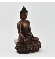 Hand Made Copper Alloy in Oxidation Finish 8.5" Medicine Buddha / Menlha Statue