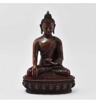 Hand Made Copper Alloy in Oxidation Finish 8.5" Shakyamuni Buddha / Tomba Statue