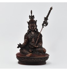Hand Made Copper Alloy in Oxidation Finish 8.75" Guru Padmasambhava Statue