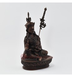 Hand Made Copper Alloy in Oxidation Finish 8.75" Guru Padmasambhava Statue