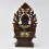 Hand Made old Gilded Silver Plated Copper Alloy in Oxidation Finish 13.5" Maitreya  Statue