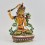 Hand Painted Copper Alloy with 24 Karat Gold Gilded 8.5" Manjushri Jambiyang Statue