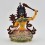 Hand Painted Copper Alloy with 24 Karat Gold Gilded 8.5" Manjushri Jambiyang Statue