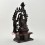 Hand Made Copper Alloy in Oxidation Finish 17" Aparamita on Throne Sculpture Statue