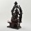 Hand Made Copper Alloy in Oxidation Finish 17" Aparamita on Throne Sculpture Statue