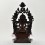 Hand Made Copper Alloy in Oxidation Finish 17" Aparamita on Throne Sculpture Statue