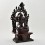 Hand Made Copper Alloy in Oxidation Finish17" Manjushri on Throne Sculpture Statue