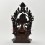 Hand Made Copper Alloy in Oxidation Finish17" Manjushri on Throne Sculpture Statue