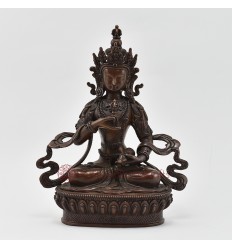Hand Made Copper Alloy in Oxidation Finish 9" Vajrasattva / Dorjesempa Statue
