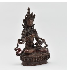 Hand Made Copper Alloy in Oxidation Finish 9" Vajrasattva / Dorjesempa Statue