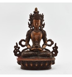 Hand Made Copper Alloy in Oxidation Finish 9" Aparamita Statue