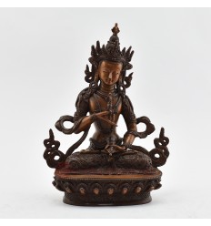 Hand Made Copper Alloy in Oxidation Finish 9" Vajrasattva / Dorjesempa Statue
