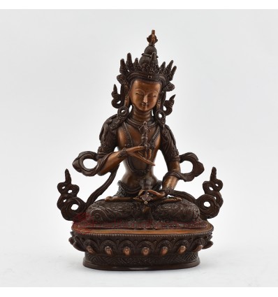 Hand Made Copper Alloy in Oxidation Finish 9" Vajrasattva / Dorjesempa Statue