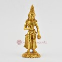 Machine Made Gold Plated Copper Alloy 6" Bodhisattva Maitreya - The Future Buddha Statue