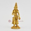 Machine Made Gold Plated Copper Alloy 6" Bodhisattva Maitreya - The Future Buddha Statue