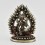 Machine Made  Silver Plated Oxidized Copper Alloy5.25" Simha Ganesha Statue