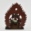 Machine Made  Silver Plated Oxidized Copper Alloy5.25" Simha Ganesha Statue