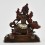 Machine Made  Silver Plated Oxidized Copper Alloy5.25" Simha Ganesha Statue