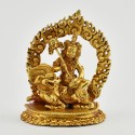 Machine Made  Gold Plated Copper Alloy 3.5" Vaisravana Statue