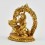 Machine Made  Gold Plated Copper Alloy 3.5" Vaisravana Statue