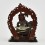 Machine Made  Silver Plated Oxidized Copper Alloy3.5" Vaisravana Statue