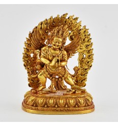 Machine Made  Gold Plated Copper Alloy 4.5" Vajrakilaya Statue