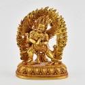 Machine Made  Gold Plated Copper Alloy 4.5" Vajrakilaya Statue