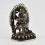 Machine Made Oxidized Copper Alloy and Silver Plated 4.5" Vajrakilaya Statue