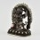 Machine Made Oxidized Copper Alloy and Silver Plated 4.5" Vajrakilaya Statue