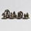 Machine Made Silver Plated Copper Alloy in Oxidation Finish 4.5" Eight Manifestations of Padmasambhava Statues Set