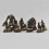 Machine Made Silver Plated Copper Alloy in Oxidation Finish 4.5" Eight Manifestations of Padmasambhava Statues Set