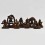 Machine Made Copper Alloy in Oxidation Finish 4.5" Eight Manifestations of Padmasambhava Statues Set