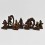 Machine Made Copper Alloy in Oxidation Finish 4.5" Eight Manifestations of Padmasambhava Statues Set