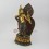 Hand Made Copper Alloy with Gold (Electro) and Silver Plated 14.5" Dancing Manjushri Statue