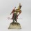 Hand Made Copper Alloy with Gold (Electro) and Silver Plated 14.5" Dancing Manjushri Statue