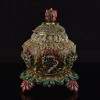 Gold Plated Copper Alloy Decorated 9.5" Chakrasamvara Statue Gulpa - Rice Bowl