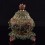 Gold Plated Copper Alloy Decorated 9.5" Chakrasamvara Statue Gulpa - Rice Bowl