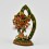  Hand-Painted Lost Wax Method Copper Alloy 7" 12 Armed Dancing Ganesha Statue