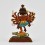  Hand-Painted Lost Wax Method Copper Alloy 7" 12 Armed Dancing Ganesha Statue