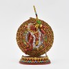 Hand Painted Lost Wax Method , Copper Alloy 5.25" Akash Yogini Statue